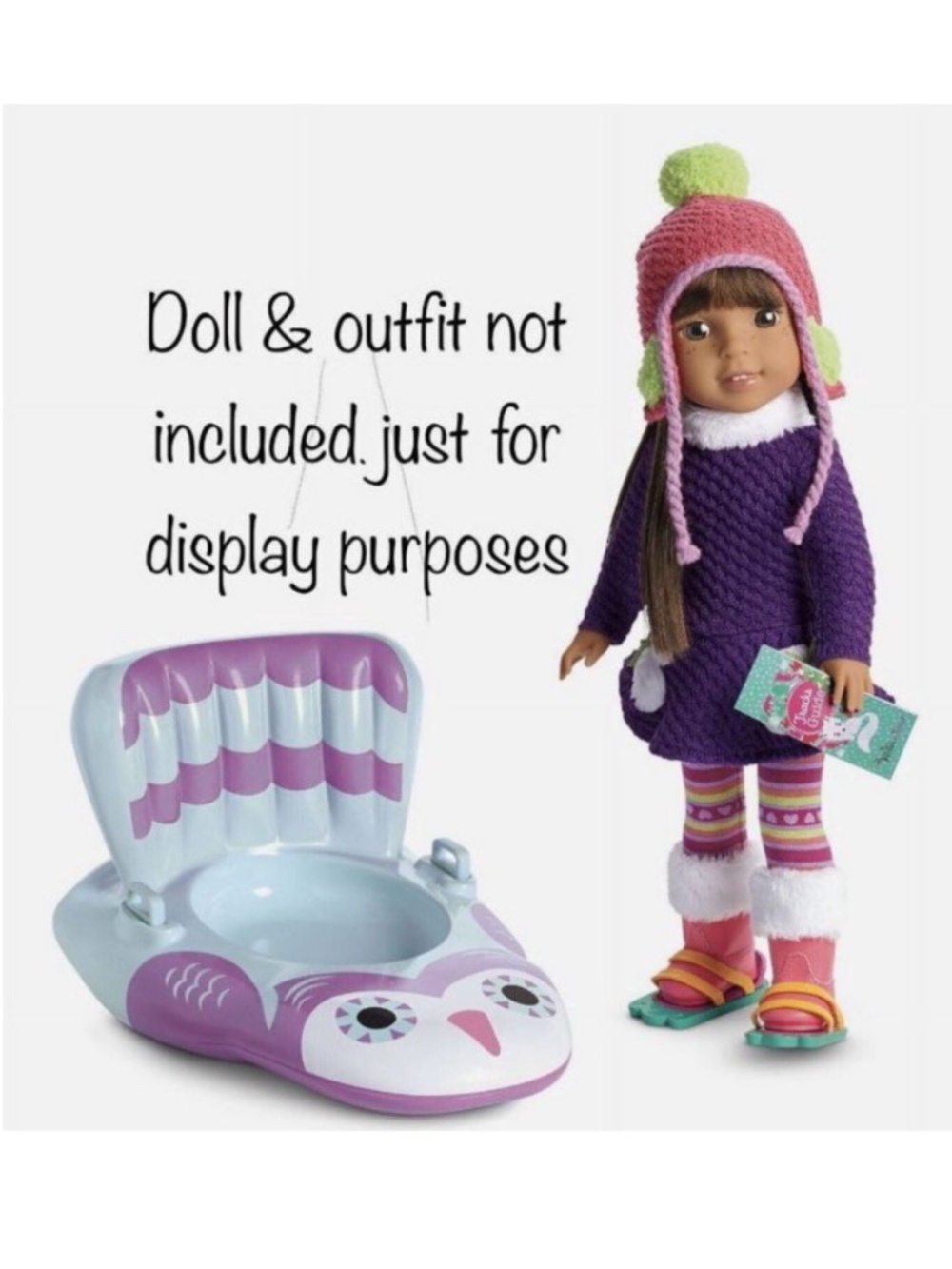 American Girl Doll Wellie Wishers Accessories Make Tracks Sled for 14.5 in doll